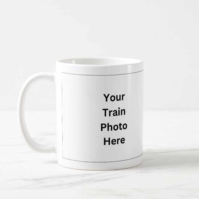 Mug Ajouter votre propre photo de train (avant et arri (Gauche)