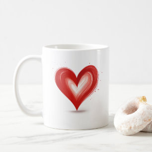 Mug Ajouter Votre Propre Texte, Coeur, Personnalisable