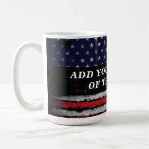 Mug Ajouter votre propre texte sur grunge American fla