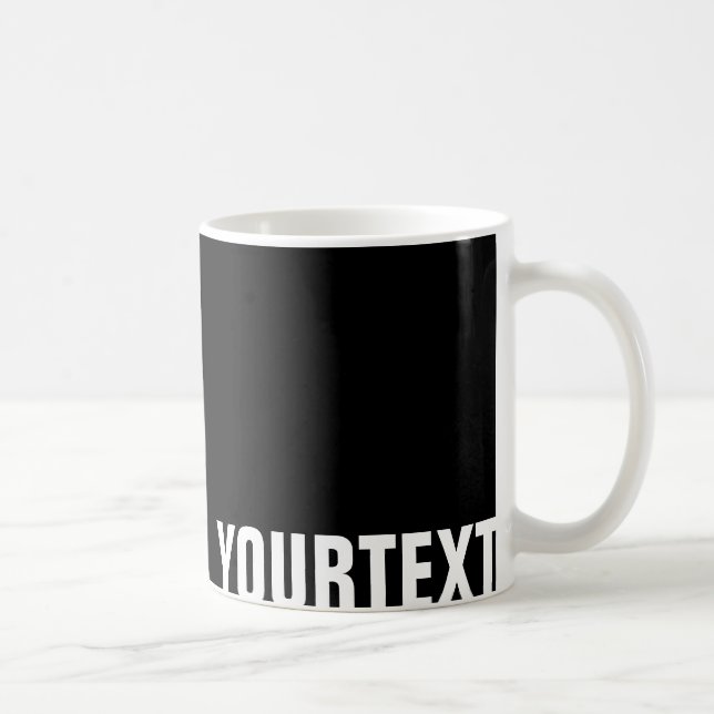 Mug Ajouter votre texte Noir Blanc Créatif Design mode (Droite)