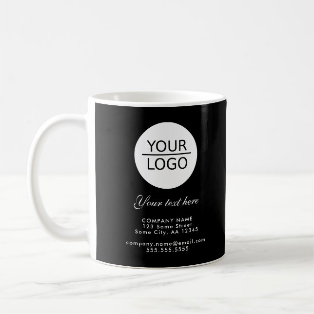 Mug Ajoutez votre logo avec promotion de texte personn (Gauche)