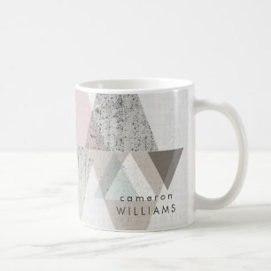 Mug Ajoutez votre nom   Amuse II   Moderne géométrique
