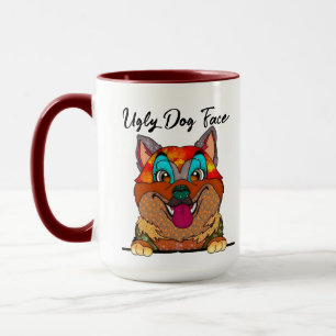 Mug Akita laide chien visage muette