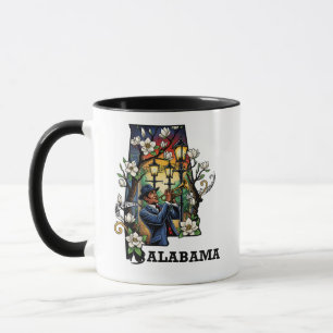 Mug Alabama State Tattoo Style - Jazz & Magnolia