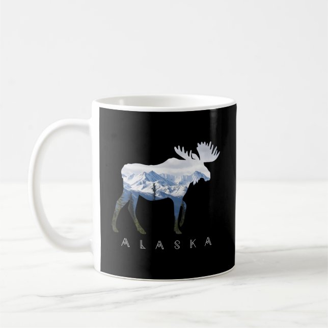 Mug Alaska Day Moose Snowy Mountain Alaskan Tourisme O (Gauche)