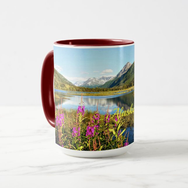 Mug Alaska pittoresque, (Devant gauche)