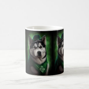 Mug Alaskan Malamute chien en robe de fête St. Patrick