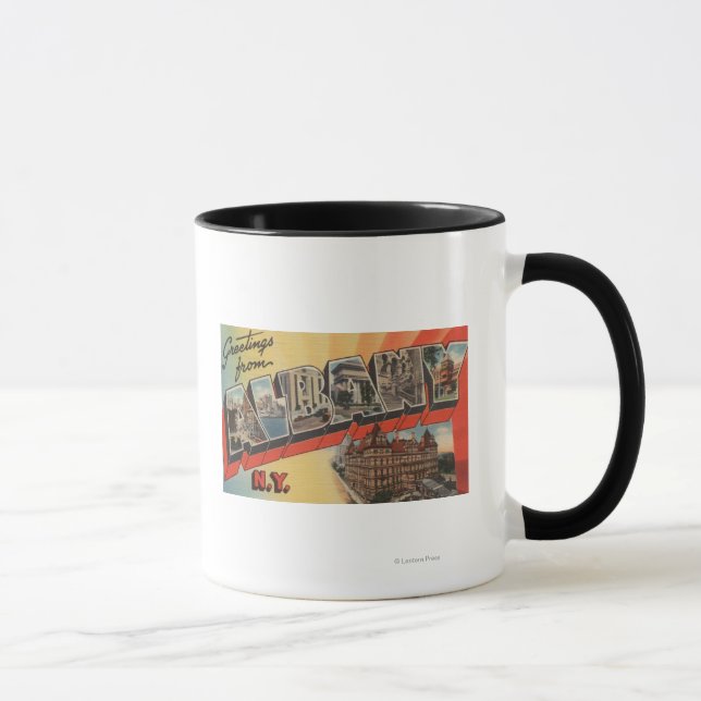 Mug Albany, New York - Scènes de grandes lettres 2 (Droite)