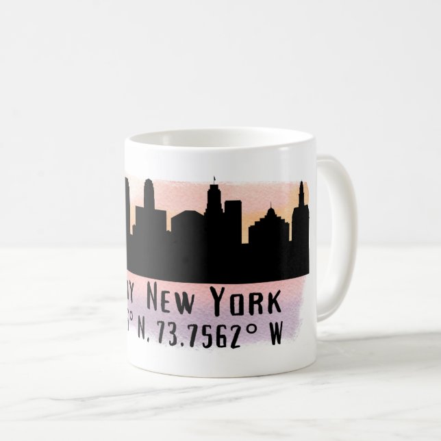 Mug Albany NY City Skyline (Devant droit)