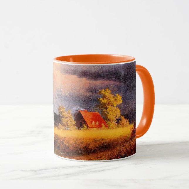 Mug Albert Bierstadt peinture, Paysage bavarois (Devant droit)