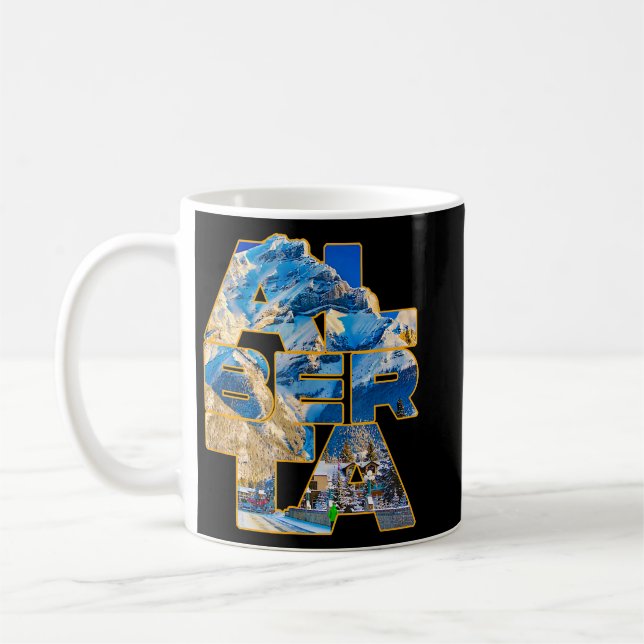 Mug Alberta Banff City Rocky Mountain Canada Visiteur  (Gauche)