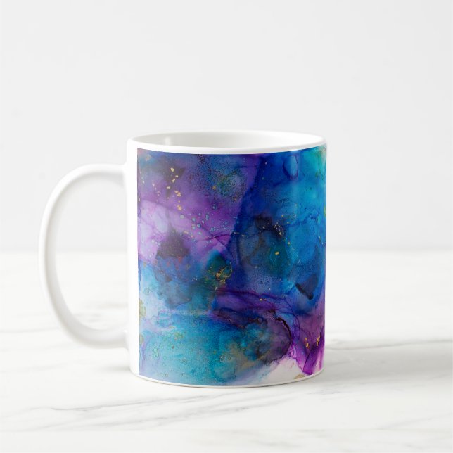 Mug Alcool Enk Art. Peinture Abstraite. Alcool Ink ba (Gauche)