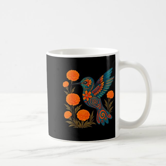 Mug Alebrije Hummingbird Flower Mexican Folk Art Bird  (Droite)