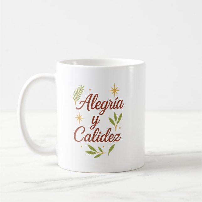 Mug Alegría y Calidez ✨ | Elegant Christmas Design (Gauche)