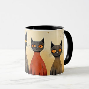 Mug Alerte aux chats, à l'attention, IA générée,