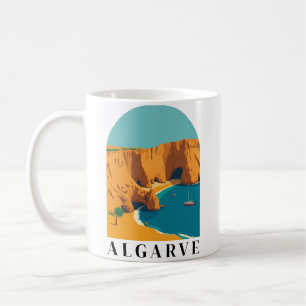 Mug Algarve, Portugal European Retro Art