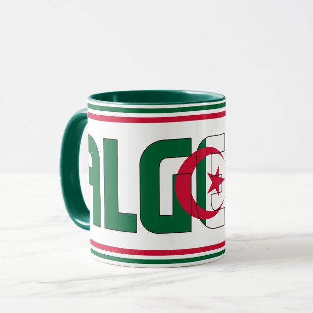 Mug Algérie Drapeau National Café Patriotique (Devant gauche)