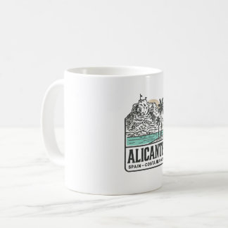 Mug Alicante Sketch Santa Bárbara Castle Costa Blanca 