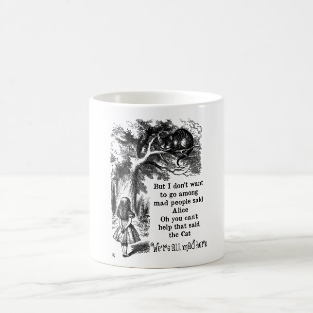 Mug Alice au pays des merveilles ; Chat de Cheshire (Centre)
