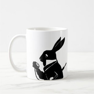 Mug Alice au pays des merveilles Noir M. Rabbit Silhou