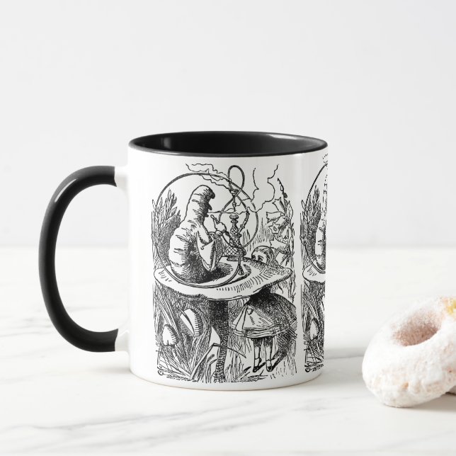 Mug Alice vintage au pays des merveilles Chatouchine (Avec donut)