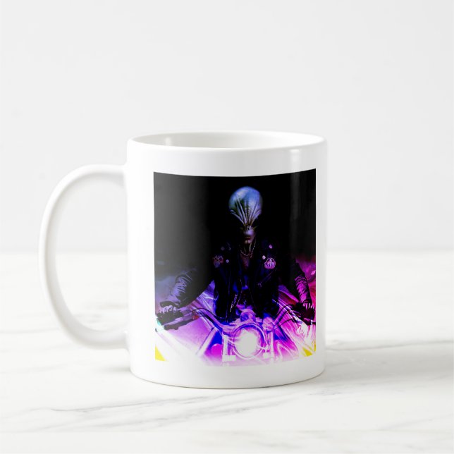 Mug Alien Biker (Version Dreamy) Tri-Blend (Gauche)