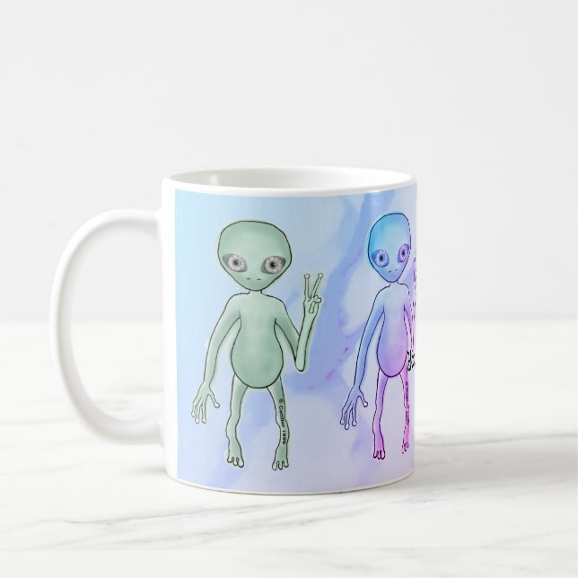 Mug Alien de paix fatigué (Gauche)