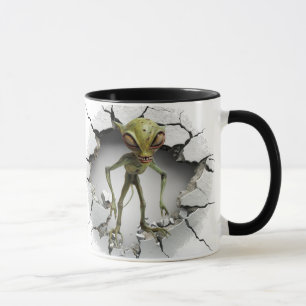 Mug Alien s'échappant d'un mur