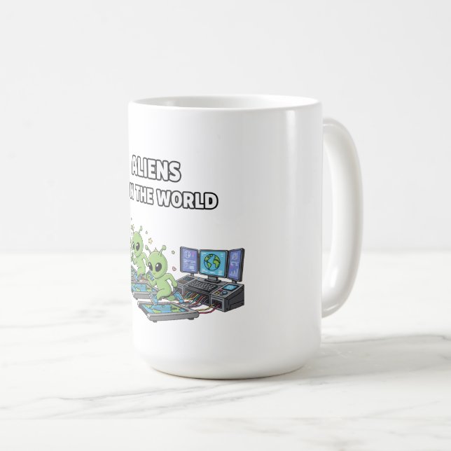 Mug Aliens Run the World (Devant droit)