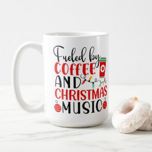 Mug Alimenté Par Le Café Et La Musique De Noël