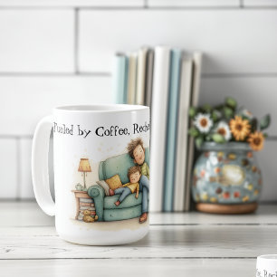 Mug Alimenté par le café, rechargé par la Fête des pèr