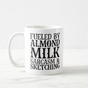 Mug Alimenté Par Le Lait D'Amande Sarcasme Et Croquis