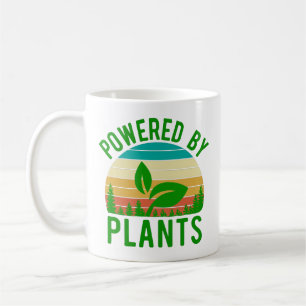 Mug Alimenté Par Plantes Funny Green Vegan Vintage cou