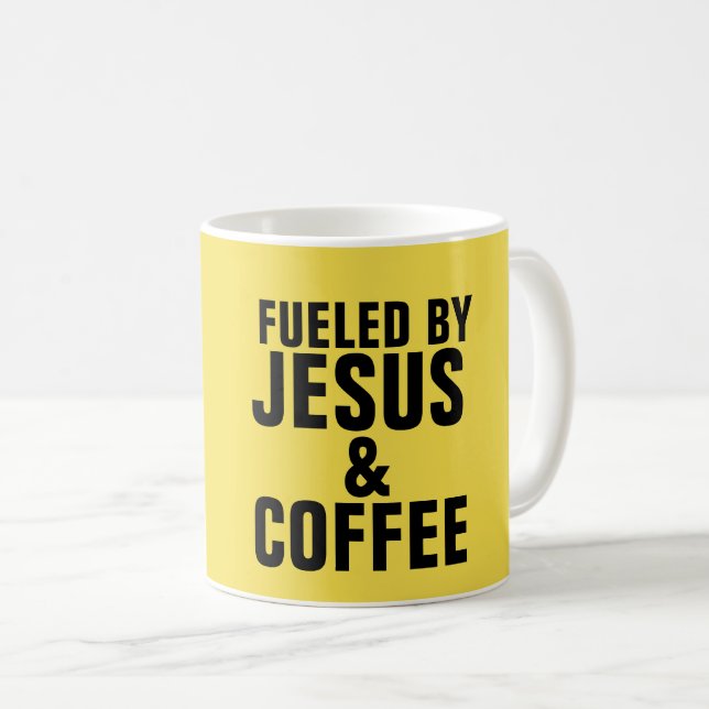 MUG ALIMENTÉE DE JÉSUS ET DE CAFÉ (Devant droit)