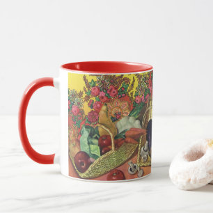 Mug Aliments Biologiques, Légumes de Jardin, Fleurs en