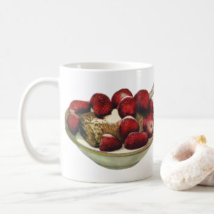 Mug Aliments vintages Petit déjeuner sain Fraises céré