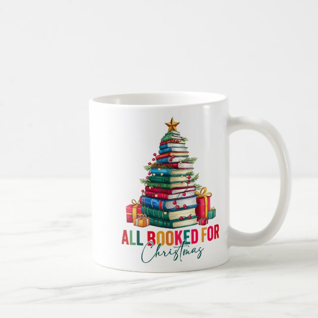 Mug All Booked For Christmas Xmas Tree Teacher Holiday (Droite)