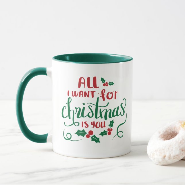 Mug All i want for christmas is you (Avec donut)