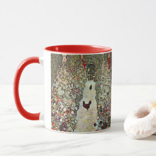 Mug Allée de jardin avec poules, Gustav Klimt, Art nou