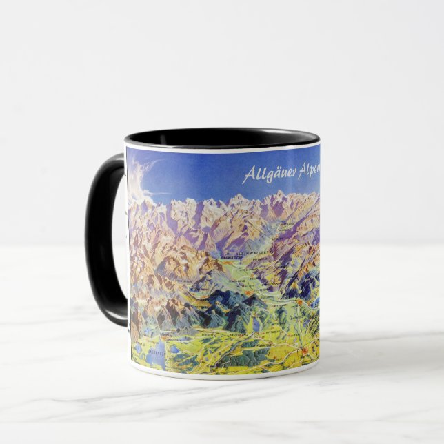 Mug " Allemagne : 2021 - Alpes panorama tass (Devant gauche)