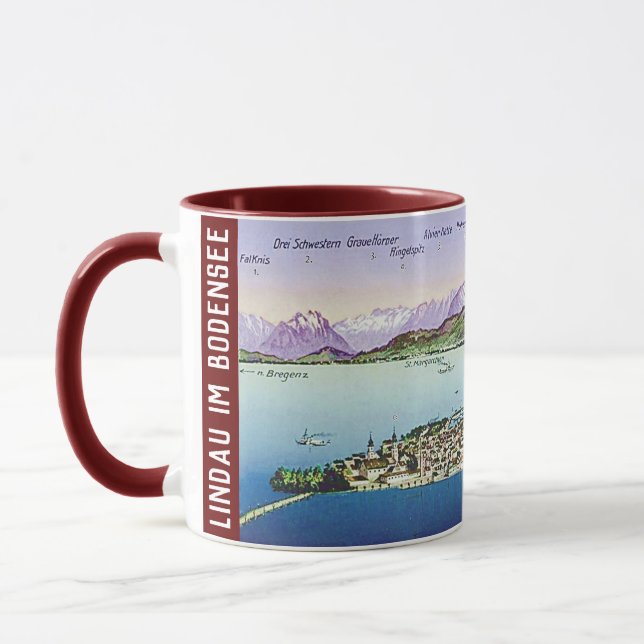 Mug " Allemagne : 2022/aujourd - Lindau dans le lac de (Gauche)