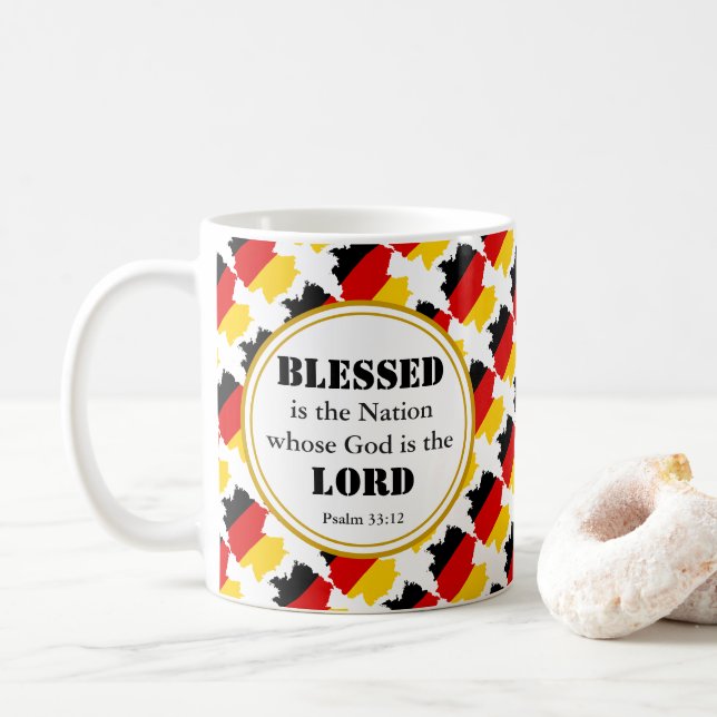 Mug ALLEMAGNE Deutschland Bienheureux Monogramme Chris (Avec donut)