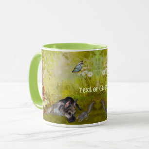 Mug Allemand Berger Chien Imaginaire Chien Art Personn