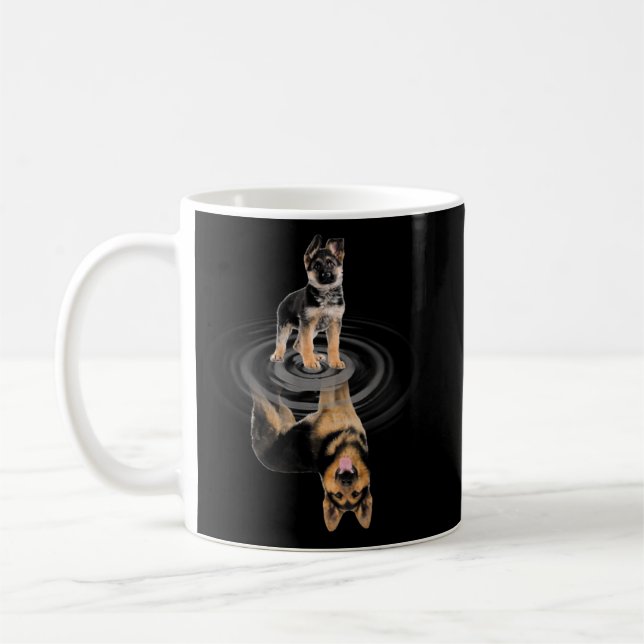 Mug ALLEMAND SHEPHERD Baby réflexion miroir ALLEMAND S (Gauche)