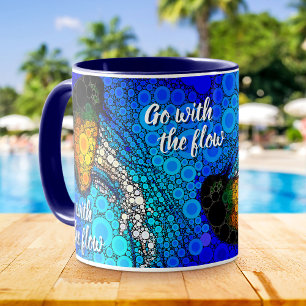 Mug Aller Avec Le Flux Orange Jellyfish Blue Ocean