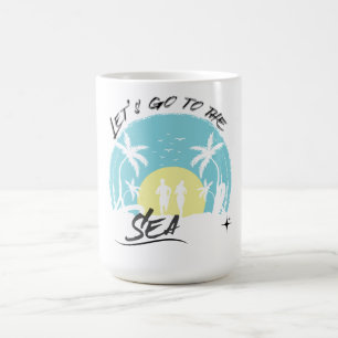 Mug Allez à la mer - Retro Tropical Beach Running