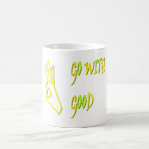 MUG ALLEZ AVEC DE BONS MOTS DE CONCEPTION DE MESSAGE D