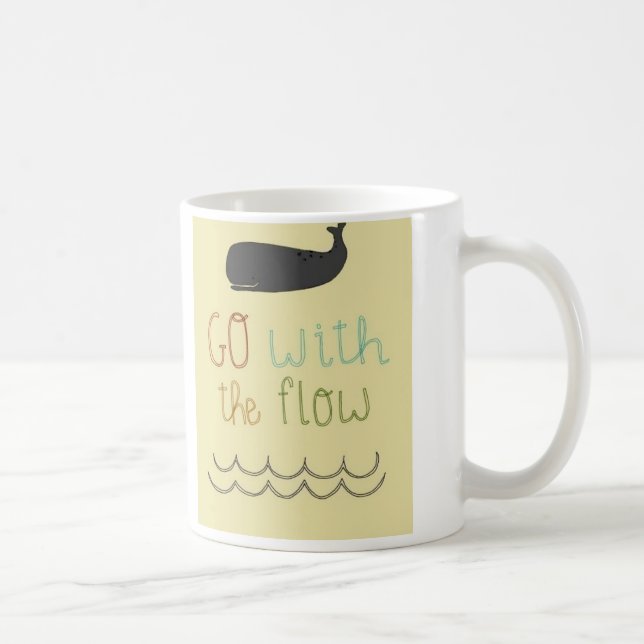 Mug Allez de pair avec l'écoulement (Droite)