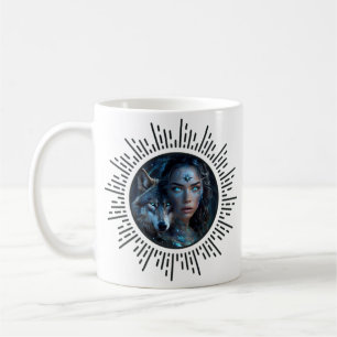 Mug Alliance céleste du loup et de la belle femme