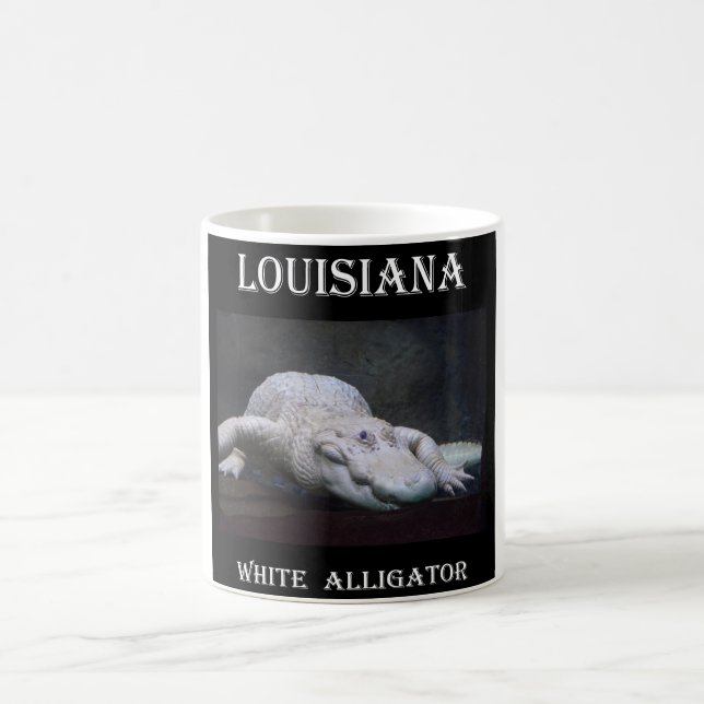 Mug Alligator blanc de la Louisiane nouveau (Centre)